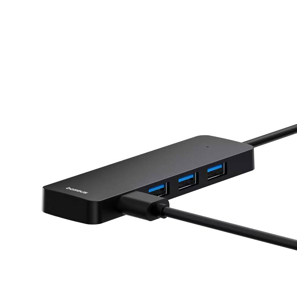 картинка HUB 4-Port Baseus UltraJoy Series HUB Lite, черный (B0005280B111-00) от магазина КомпьютерЦентр