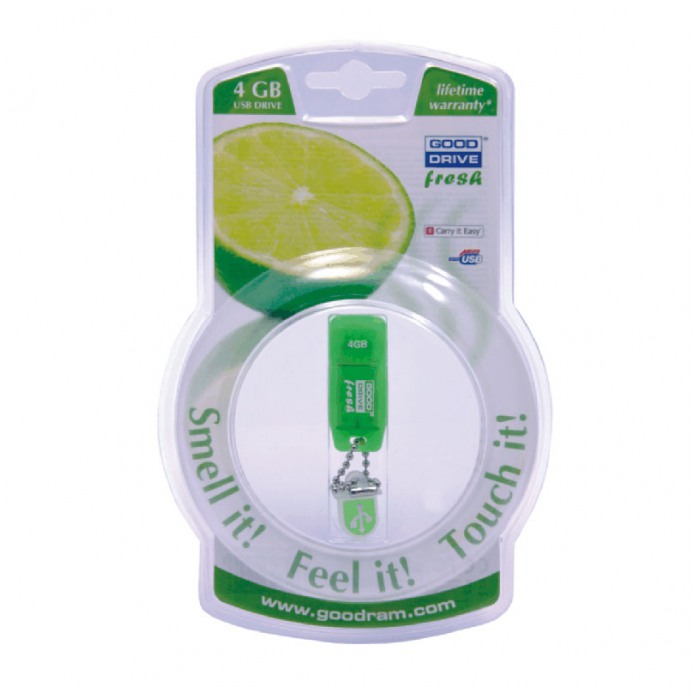 картинка Флешка USB Goodram 4Gb GoodDrive Standart Fresh-Lime от магазина КомпьютерЦентр
