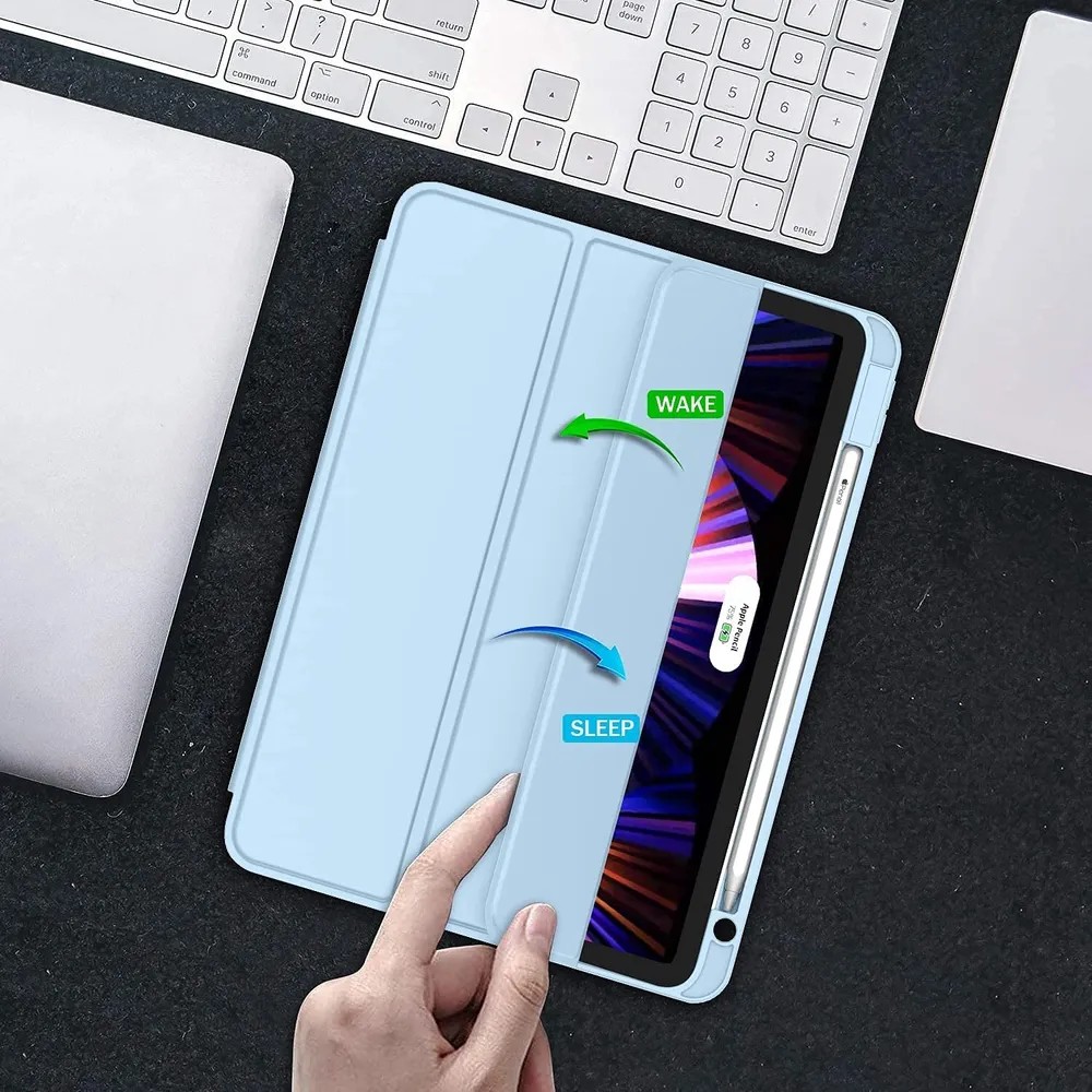 картинка Чехол Apple Smart Case Leather for iPad Pro 11'' 2020/ 2021/ 2022 with pencil, Light Blue от магазина КомпьютерЦентр