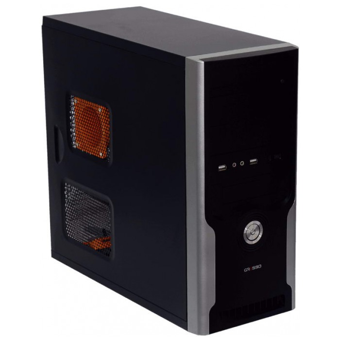 картинка Корпус Gresso GE-7036 450W Silver-Black (GE-7036) от магазина КомпьютерЦентр