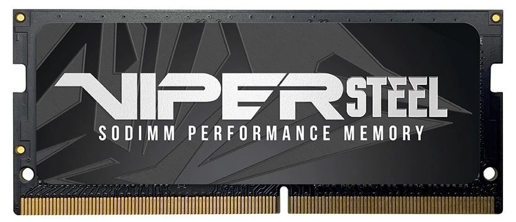 картинка SO-DIMM DDR4 16Gb 2666MHz PC4-21300 Patriot Viper Steel RTL CL18 1.2V (PVS416G266C8S) от магазина КомпьютерЦентр