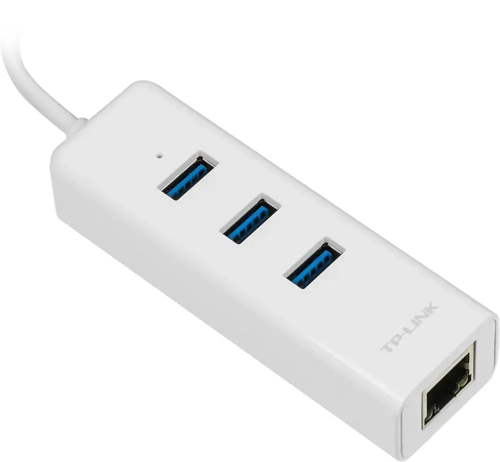 картинка HUB 3 порта+Gigabit TP-Link Ethernet Adapter 2 in 1 Стыковочная станция TP-Link UE330 от магазина КомпьютерЦентр