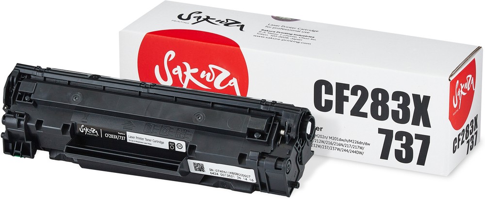 картинка Картридж лазерный Sakura CF283X/ 737 (SACF283X/ 737) для HP, Canon, черный от магазина КомпьютерЦентр