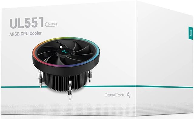 картинка Вентилятор CPU Deepcool UL551 черный, (только сокет 1700), 136 мм, алюминий, 1800 об/ мин, 26.8 дБ, 4 pin, 95 Вт, 71 мм (R-UL551-BKAMAB-G-17) от магазина КомпьютерЦентр