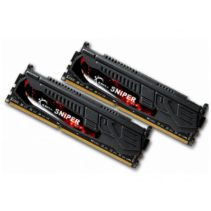 картинка Оперативная память G.Skill DIMM DDR3 8Gb (2x4Gb) 1866MHz PC3-14900 Sniper (F3-14900CL9D-8GBSR) от магазина КомпьютерЦентр