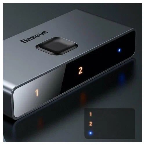 картинка Адаптер Baseus Matrix HDMI Splitter (CAHUB-BC0G) Серый от магазина КомпьютерЦентр