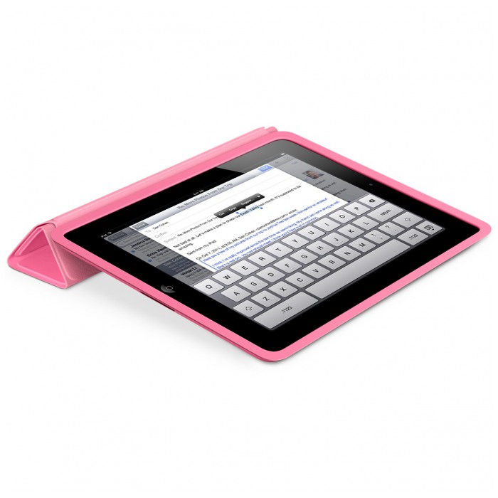 картинка Чехол Apple Smart Case Polyurethane Pink for New iPad/ iPad2 (MD456ZM/A) от магазина КомпьютерЦентр