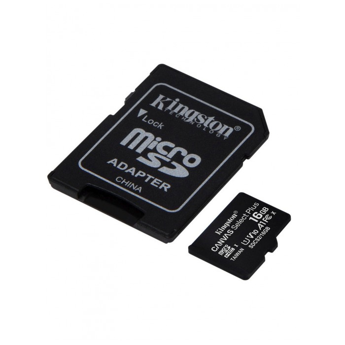 картинка Карта памяти Kingston 16Gb microSDHC Canvas Select Plus + SD Adapter (SDCS2/16GB) от магазина КомпьютерЦентр