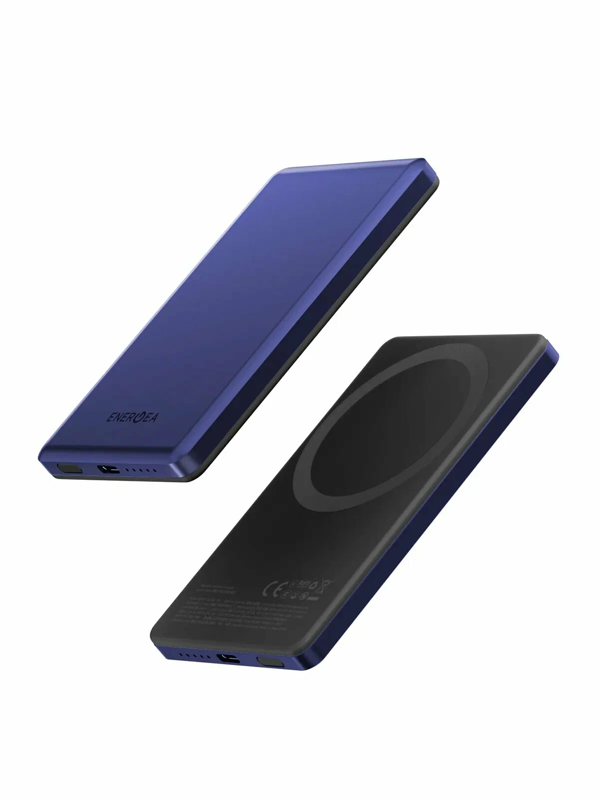 картинка Внешний аккумулятор EnergEA Alupac Mini 5K, 5000 mAh MAGSAFE - синий (Indigo Blue) от магазина КомпьютерЦентр