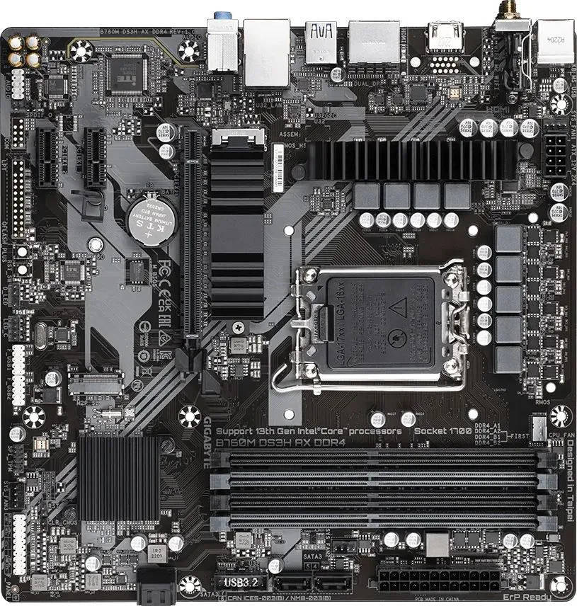 картинка Материнская плата Gigabyte B760M DS3H AX DDR4 Soc-1700 от магазина КомпьютерЦентр