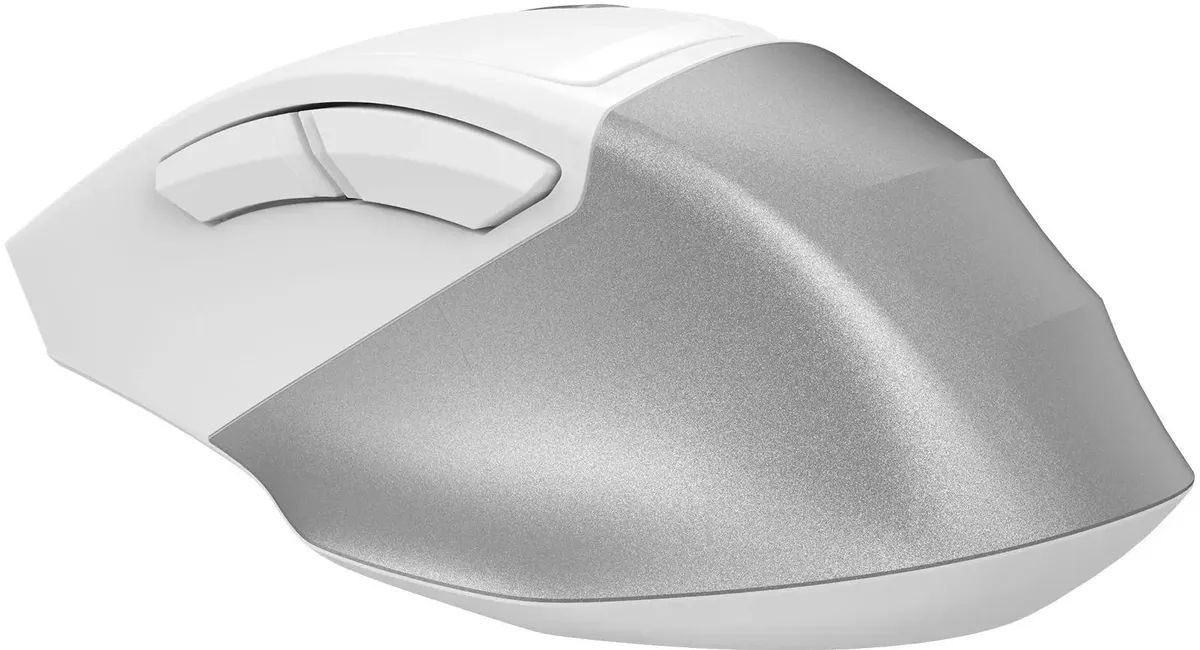 картинка Мышка A4tech Fstyler FG45CS Air белый/ серебристый silent беспров. FG45CS AIR USB (SILVER WHITE) от магазина КомпьютерЦентр