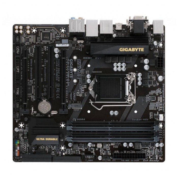 картинка Материнская плата Gigabyte GA-Z270M-D3H S1151 (GA-Z270M-D3H) от магазина КомпьютерЦентр