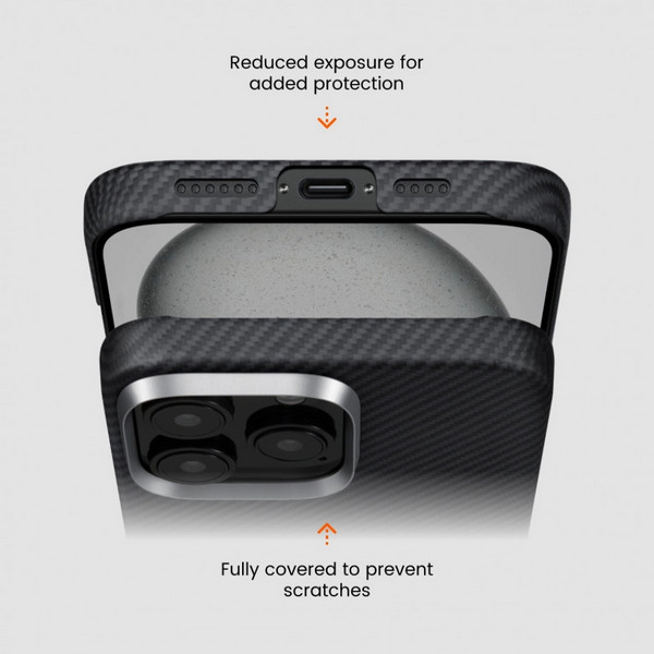 картинка Чехол PITAKA Ultra Slim Case для iPhone 16 Pro 6.3'', Black/ Grey от магазина КомпьютерЦентр