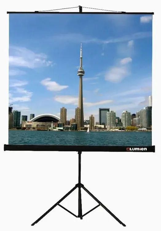 картинка Экран на треноге Lumien 200x200см Eco View LEV-100103 1:1 напольный рулонный от магазина КомпьютерЦентр