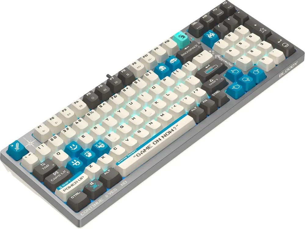картинка Клавиатура A4Tech Bloody S98 Pixels Blue механическая серый/ бежевый USB for gamer LED (S98 Pixels Blue) от магазина КомпьютерЦентр