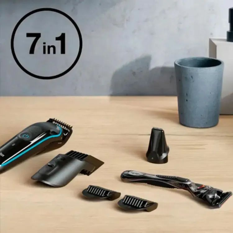 картинка Триммер Braun 7-in-1 + бритва Gillette (MGK5345+GIL) от магазина КомпьютерЦентр