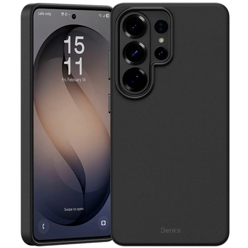 картинка Чехол из экокожи Benks VitaPro Protective Case (MagSafe) для Galaxy S26 Ultra, цвет черный (Black) от магазина КомпьютерЦентр