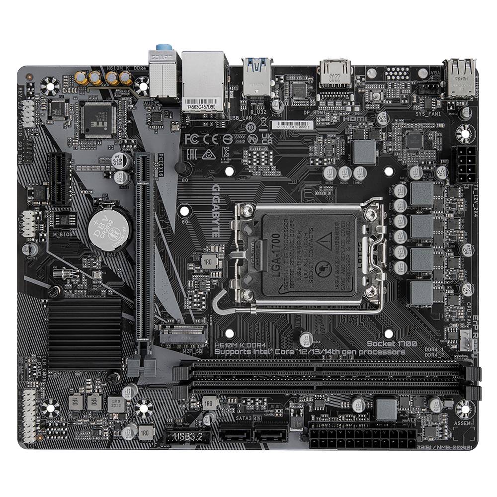картинка Материнская плата Gigabyte H610M K DDR4 V2.0, LGA 1700, Micro-ATX от магазина КомпьютерЦентр