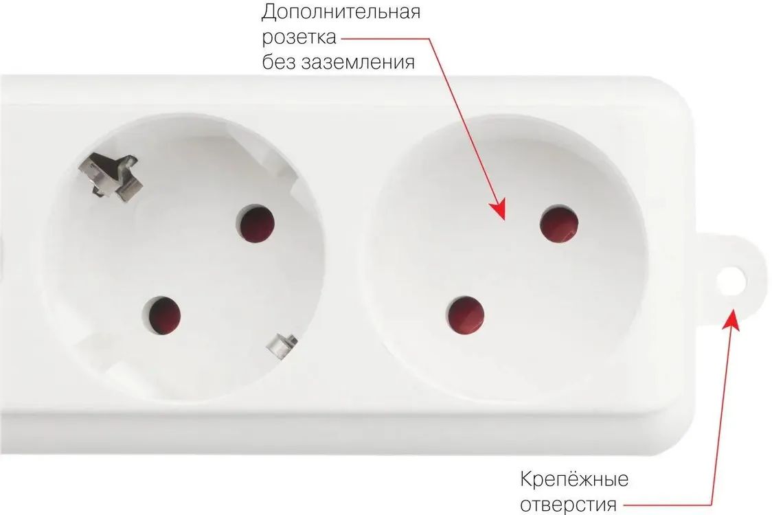 картинка Сетевой фильтр 3 м, PowerCube PRO, (SPL(5+1)-16B-P-3M-White) 3.0 м, LC контур - подавление В/ Ч помех, 16А/ 3,5кВт от магазина КомпьютерЦентр