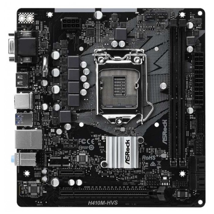 картинка Материнская плата ASRock H410M-HVS S1200 (H410M-HVS) от магазина КомпьютерЦентр