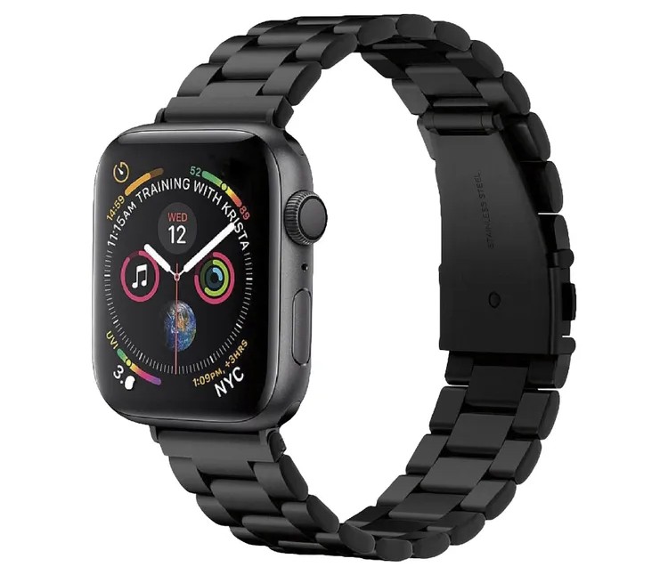 картинка Ремешок Apple Watch 42/ 44/ 45/ 49mm Metal New 3Bead Black от магазина КомпьютерЦентр