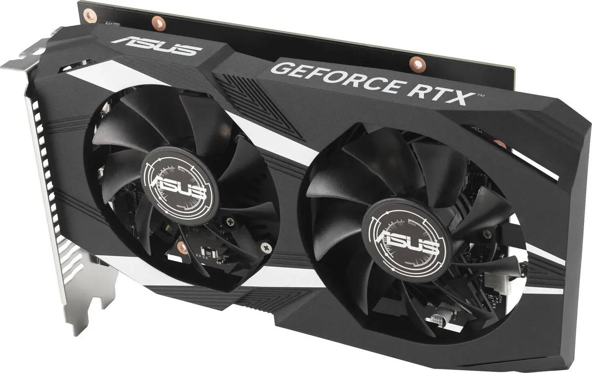 картинка Видеокарта 6Gb GDDR6 GeForce RTX 3050 Asus (DUAL-RTX3050-O6G) от магазина КомпьютерЦентр