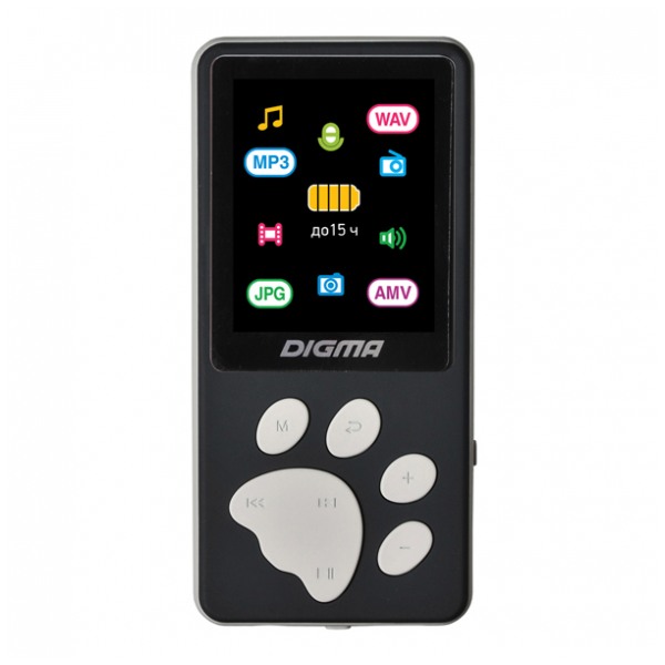 картинка Плеер MP3/MP4 Digma 8Gb S4 Black/ Gray (S4BG) от магазина КомпьютерЦентр