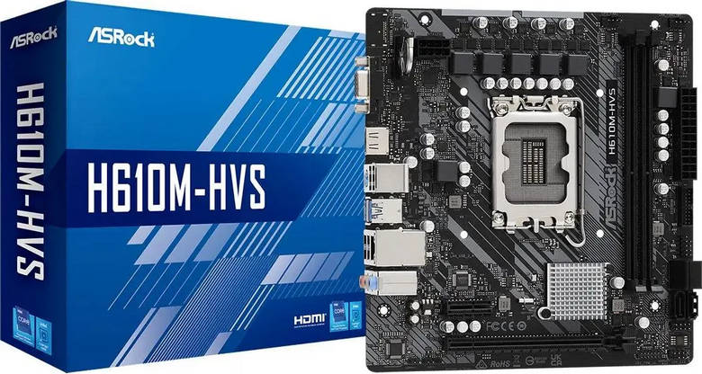 картинка Материнская плата ASRock H610M-HVS LGA1700 mATX от магазина КомпьютерЦентр