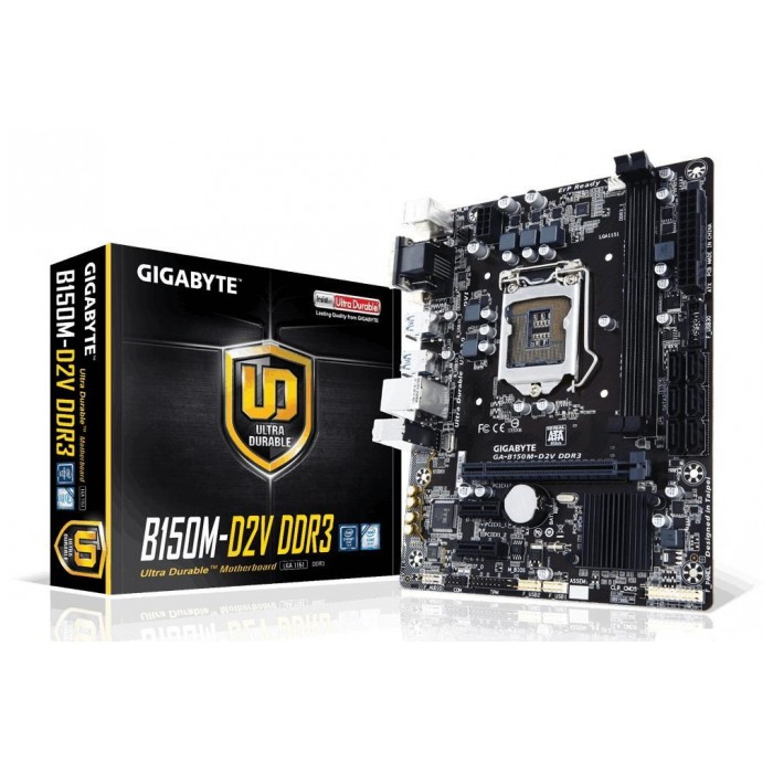 картинка Материнская плата Gigabyte GA-B150M-D2V DDR3 (GA-B150M-D2V DDR3) от магазина КомпьютерЦентр