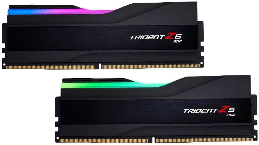 картинка DIMM DDR5 96Gb (2x48Gb) 5600MHz PC5-44800 G.Skill (F5-5600J4040D48GX2-TZ5RK) TRIDENT Z5 RGB CL40-40-40-89 Black от магазина КомпьютерЦентр