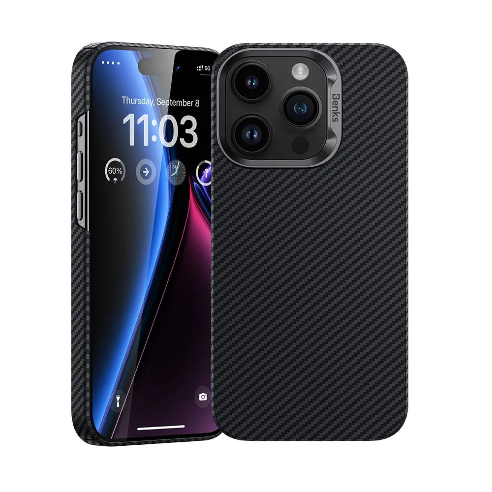картинка Чехол Benks ArmorAir Case built with Kevlar 600D для iPhone 15 Pro Max 6.7'' Black от магазина КомпьютерЦентр