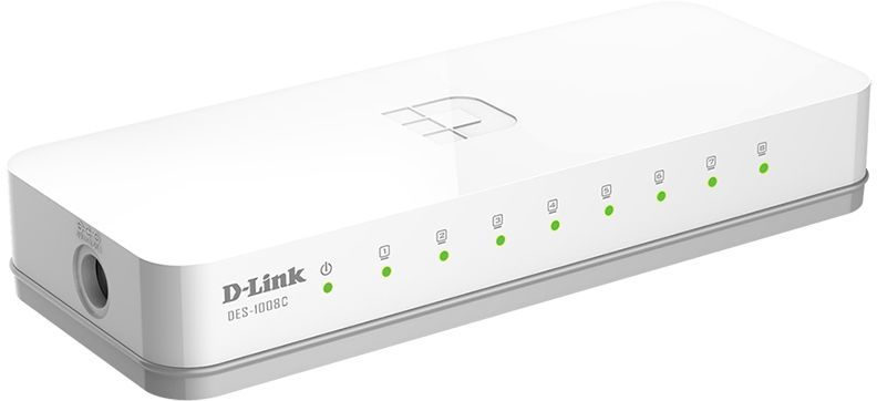 картинка Switch 8-port D-Link DES-1008C/ B1A неуправляемый 10/ 100BaseTX от магазина КомпьютерЦентр