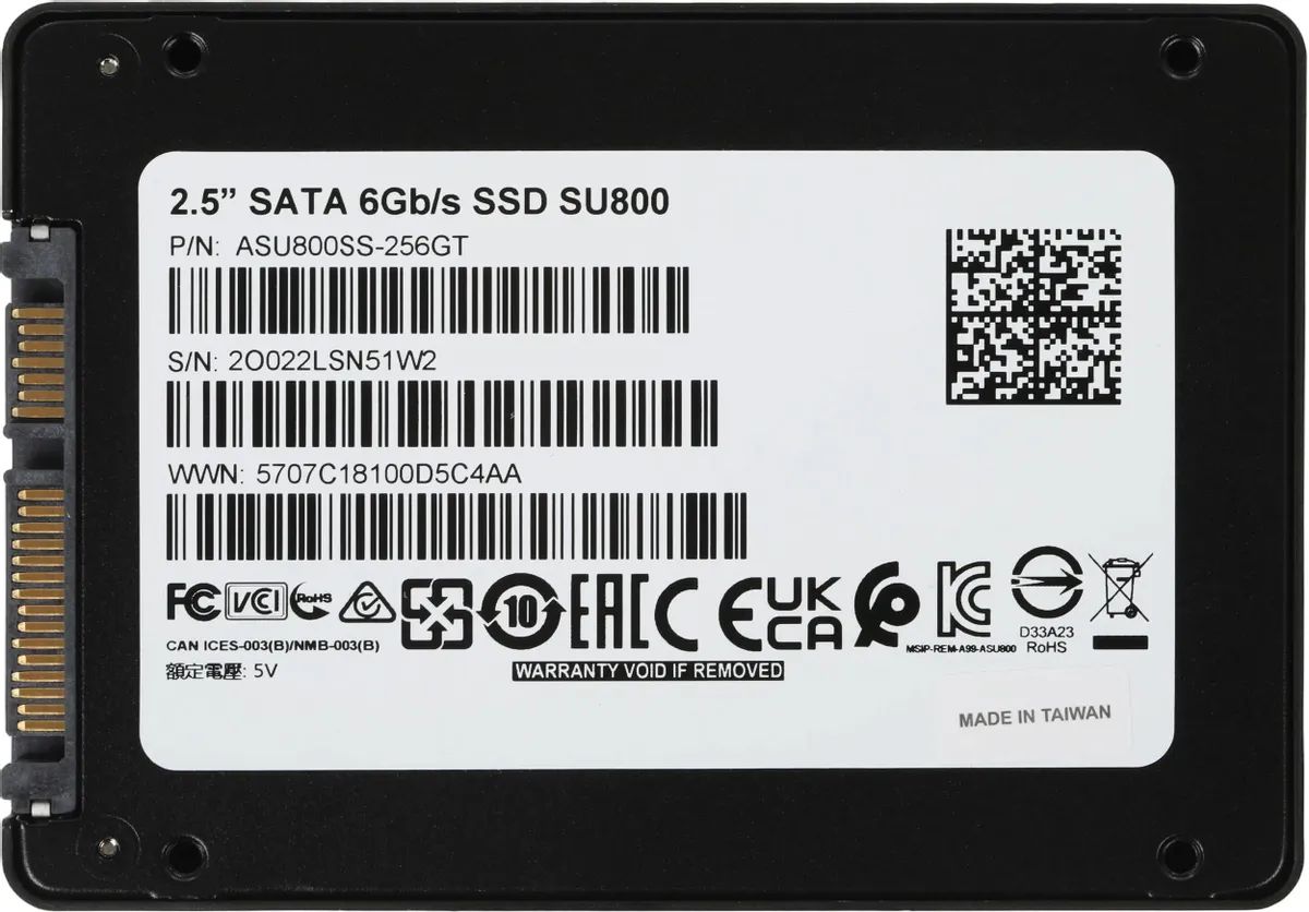 картинка SSD накопитель 256Gb 2.5'' A-Data Ultimate SU800 SATA III R/ W 560/ 520 (ASU800SS-256GT-C) от магазина КомпьютерЦентр