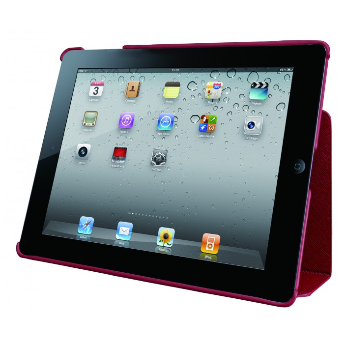картинка Чехол Ozaki iCoat Notebook Cross Patterns Red for iPad 2 (IC893ARD) от магазина КомпьютерЦентр