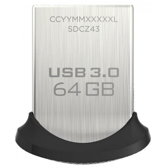 картинка Флешка USB SanDisk 64Gb Ultra Fit Black USB3.0 (SDCZ43-064G-GAM46) от магазина КомпьютерЦентр