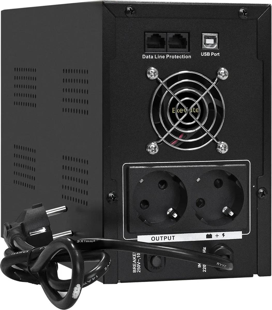 картинка ИБП ExeGate SpecialPro Smart LLB-2000.LCD.AVR.2SH.RJ.USB (EX292632RUS) 2000VA/ 1200W, Black от магазина КомпьютерЦентр