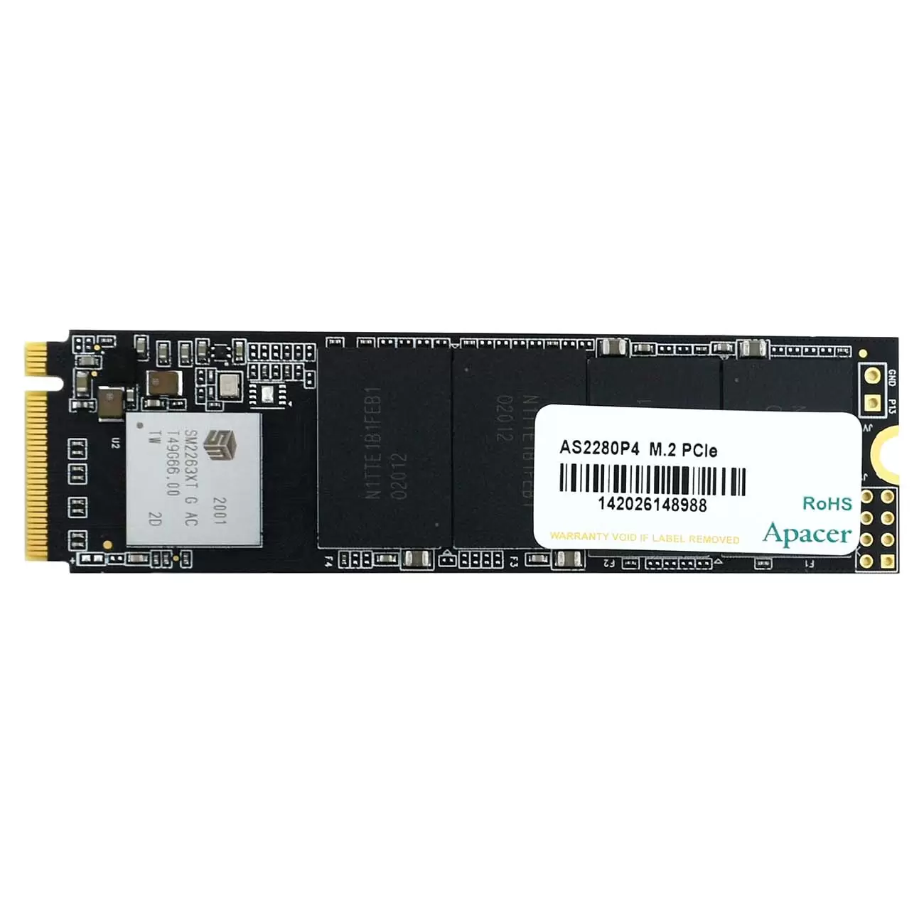 картинка SSD накопитель 256 Гб Apacer AS2280P4, PCI-E 3x4, M.2, NVMe (AP256GAS2280P4-1) от магазина КомпьютерЦентр