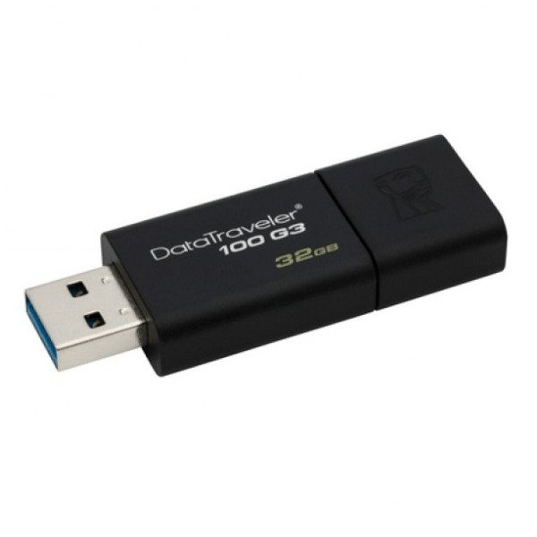картинка Флешка USB Kingston 32Gb DataTraveler100 G3 Black (DT100G3/32GB) от магазина КомпьютерЦентр