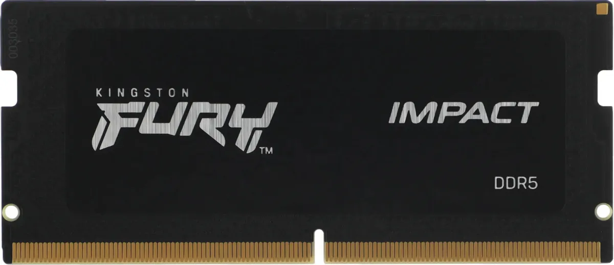 картинка SO-DIMM DDR5 16Gb 4800MHz PC5-38400 Kingston Fury Impact RTL CL38 1.1V (KF548S38IB-16) от магазина КомпьютерЦентр