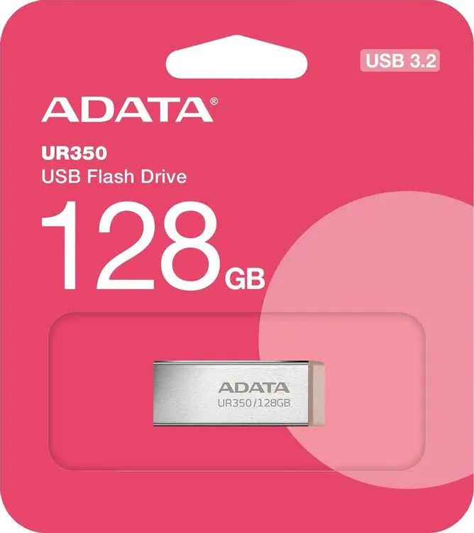 картинка USB3.2 накопитель 128Gb A-Data UR350 Silver/ Brown (UR350-128G-RSR/ BG) от магазина КомпьютерЦентр