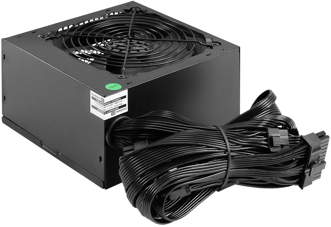картинка Блок питания 450W Exegate 450PPH (EX298359RUS), ATX, черный, Color Box от магазина КомпьютерЦентр