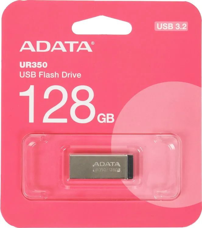 картинка USB3.2 накопитель 128Gb A-Data UR350 Silver/ Black (UR350-128G-RSR/ BK) от магазина КомпьютерЦентр