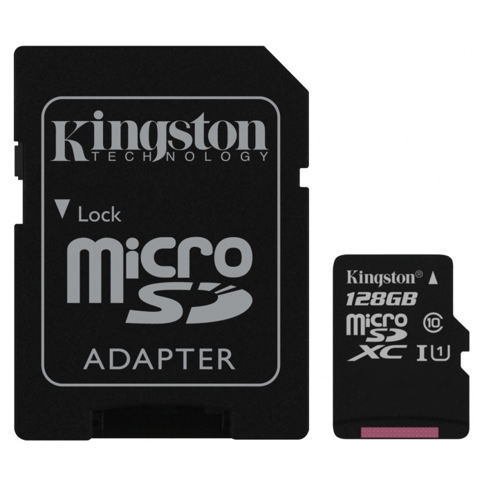 картинка Карта памяти Kingston 128Gb microSDXC Canvas Select USH-1 class 10 + SD Adapter (SDCS/128GB) от магазина КомпьютерЦентр