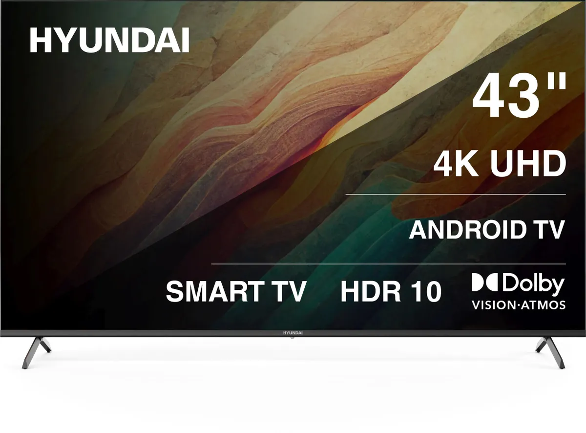 картинка Телевизор LED Hyundai 43'' H-LED43BU7009 Smart Android TV Frameless черный/ черный/ 4K Ultra HD/ DVB-T/ 6 от магазина КомпьютерЦентр