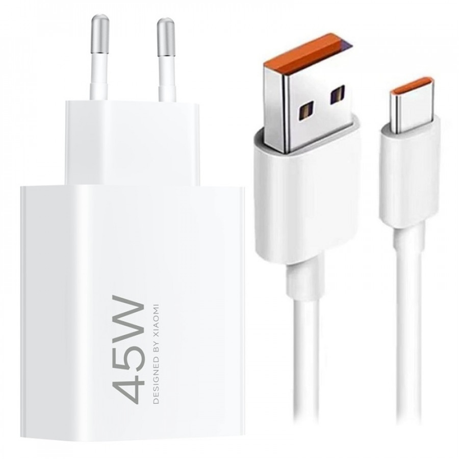 картинка СЗУ Xiaomi 45W Charge Combo (Type-A) (MDY-17-EF) с кабелем от магазина КомпьютерЦентр
