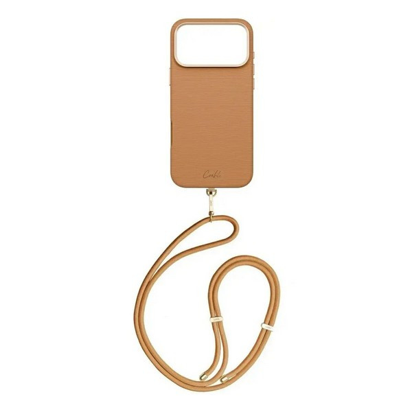 картинка Чехол со шнурком Uniq COEHL MIRELLE (MagSafe) для iPhone 17 Pro 6.3'', цвет коричневый орех (PECAN BROWN) (IP6.3P(2025)-MIRMPBWN) от магазина КомпьютерЦентр