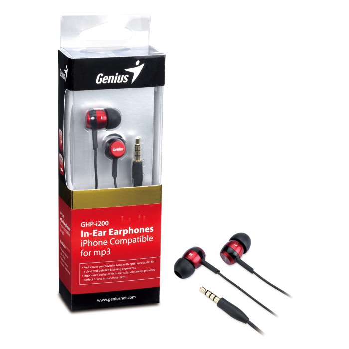 картинка Наушники Genius GHP-i200 Red (31710141100) от магазина КомпьютерЦентр
