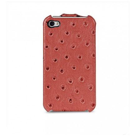картинка Чехол Melkco Leather Case Jacka Ostrich Fire Brick for iPhone 4/4S (APIP4SLCJT1FBOH) от магазина КомпьютерЦентр
