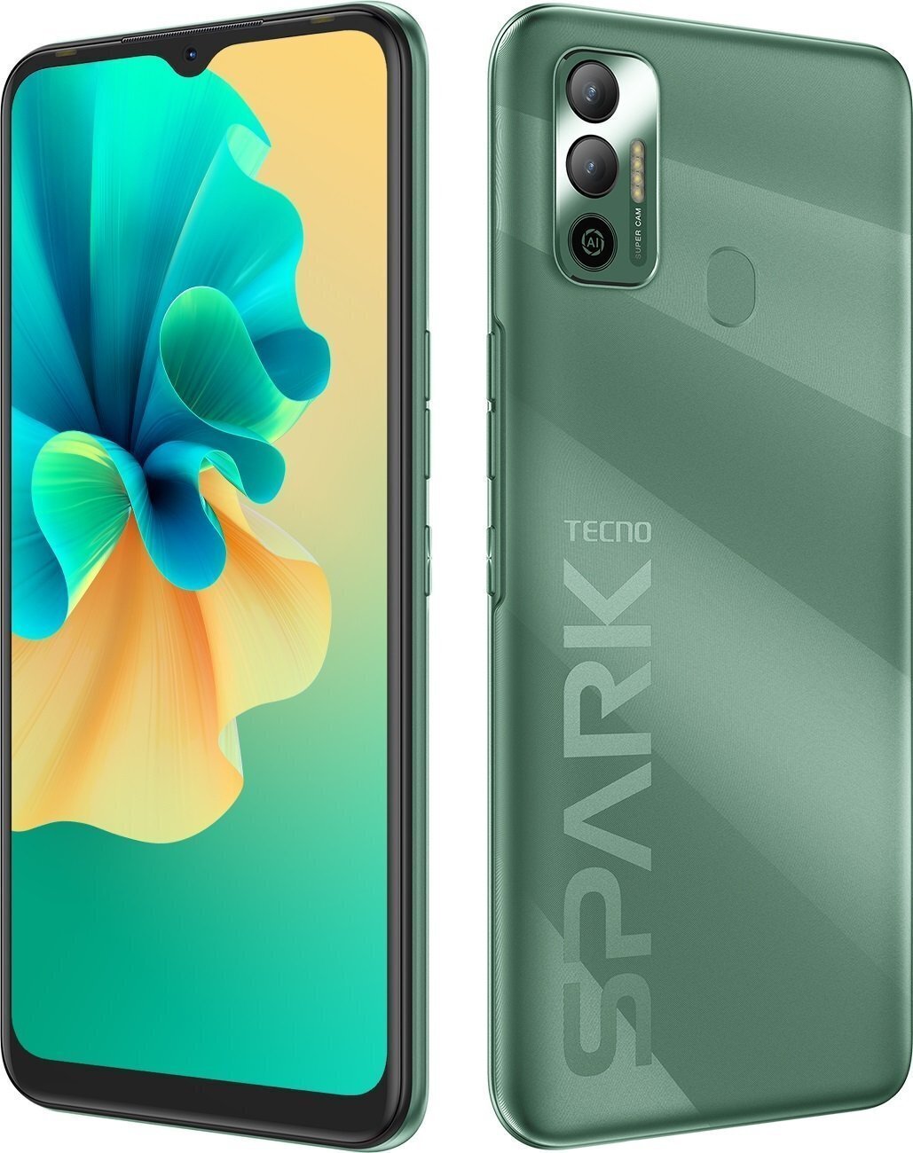 картинка Смартфон Tecno Spark 7 (KF6n) 2Gb 32Gb Green от магазина КомпьютерЦентр