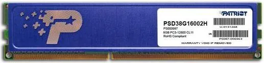 картинка DIMM DDR3 8Gb 1600MHz PC3-12800 Patriot Signature Line (PSD38G16002H) от магазина КомпьютерЦентр